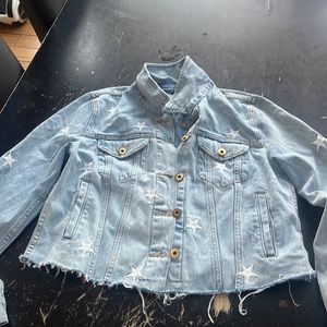 Star embroidered jean jacket